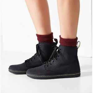Dr. Martens Black Shoreditch Canvas Boots